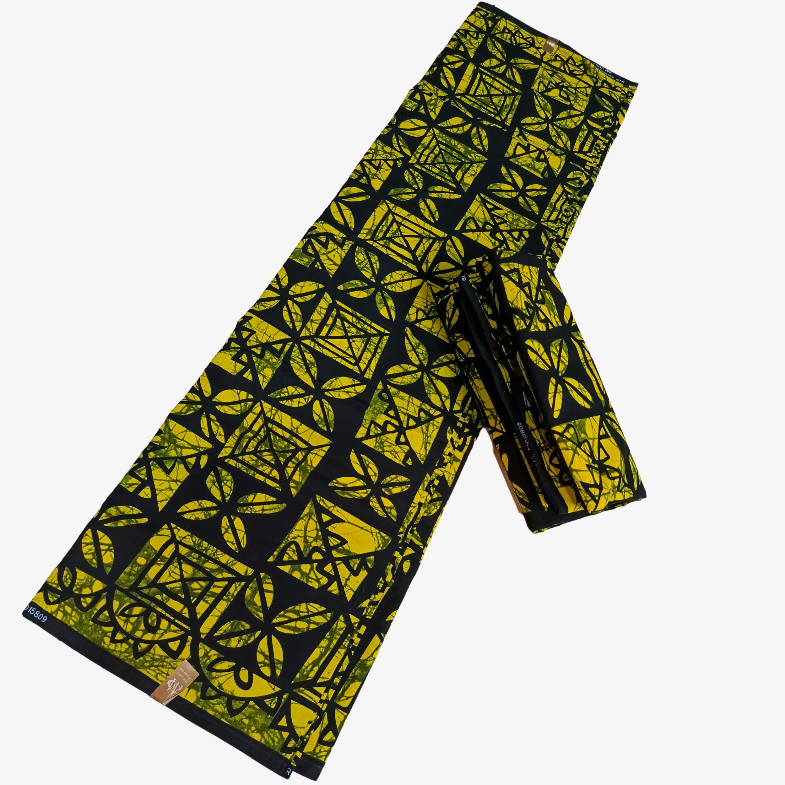 African Wax Print Fabric “Golden Ancestral Geometry” | Coul Fashion