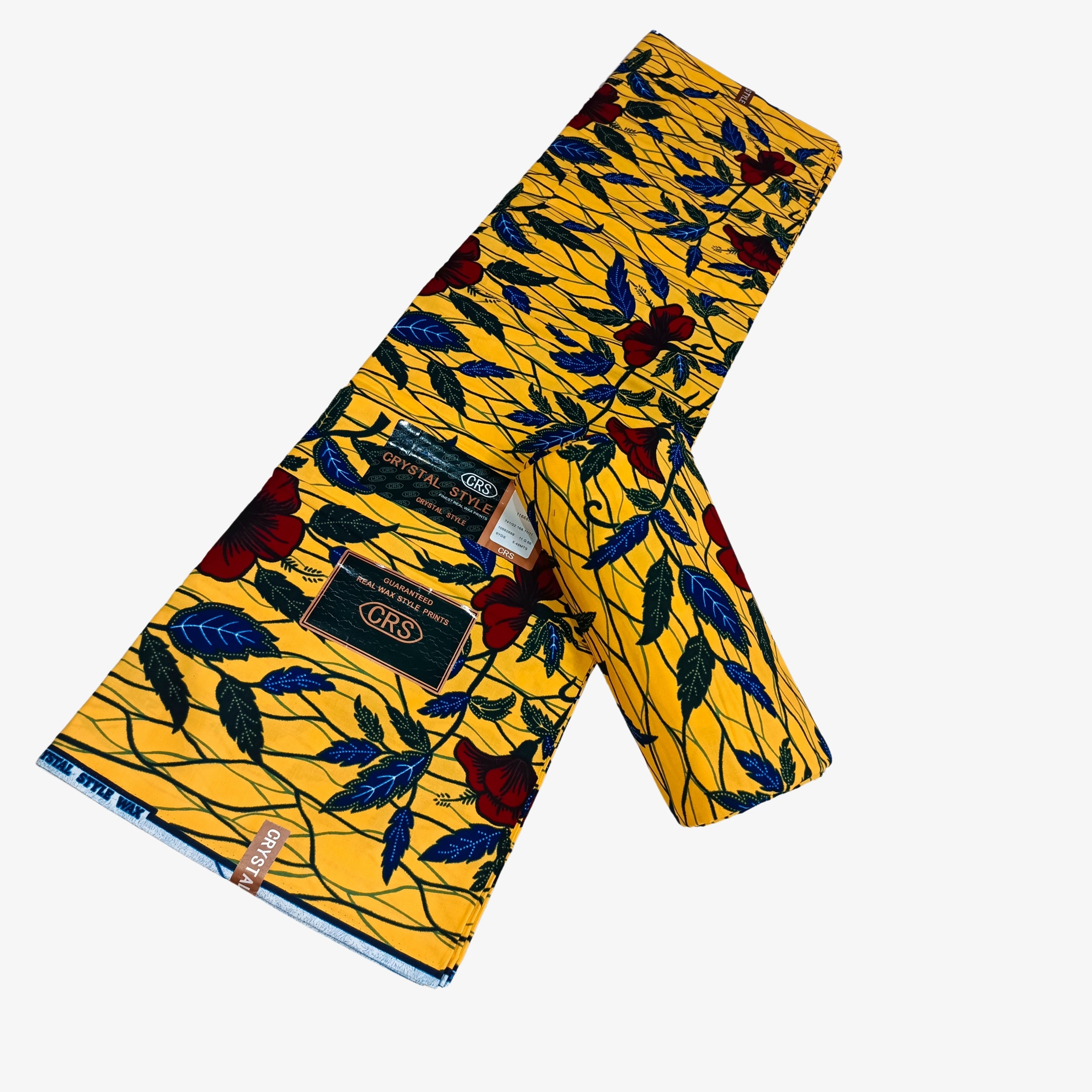 African Wax Print Fabric “Golden Hibiscus Garden” | Coul Fashion