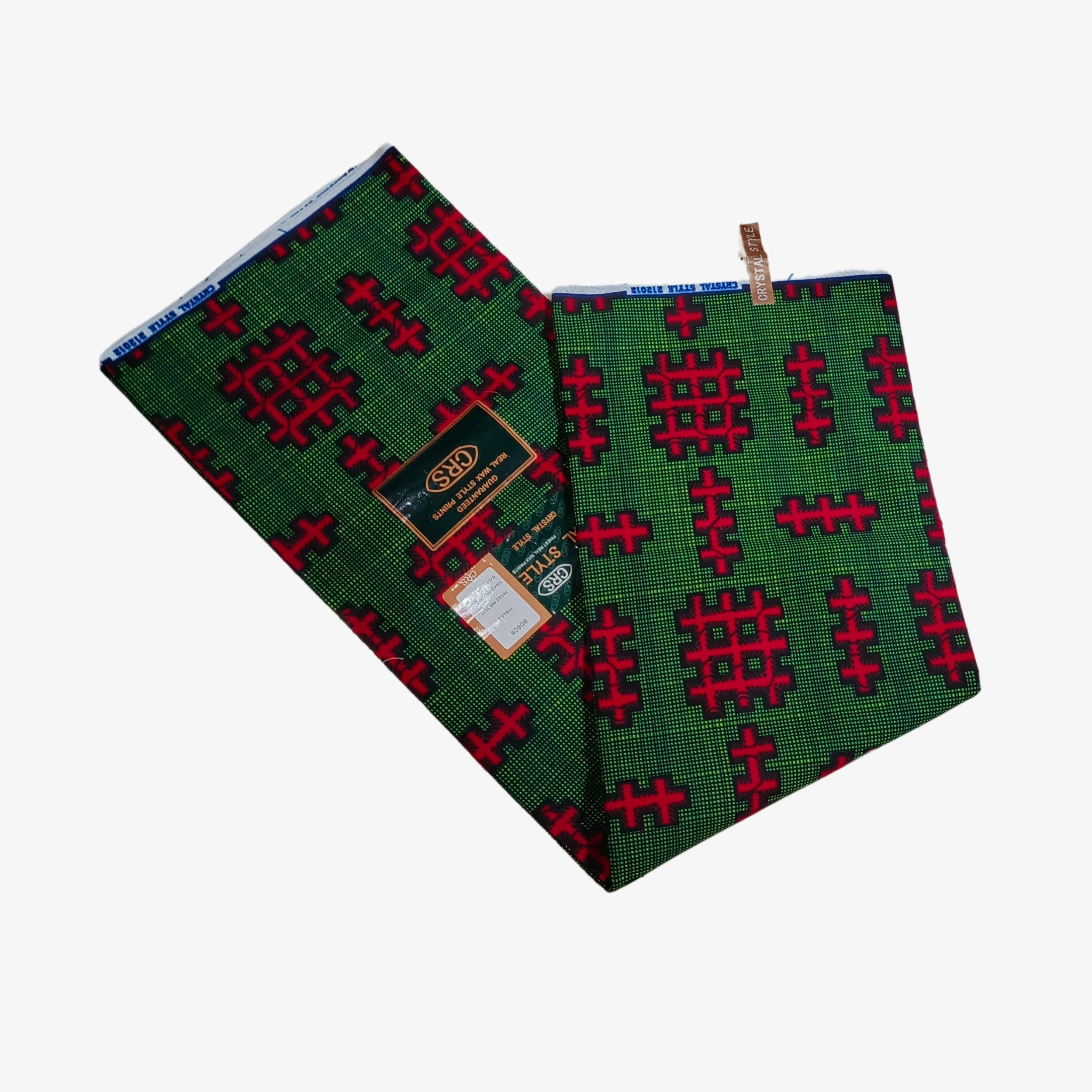 African Wax Print Fabric “Emerald Tribal Matrix” | Coul Fashion