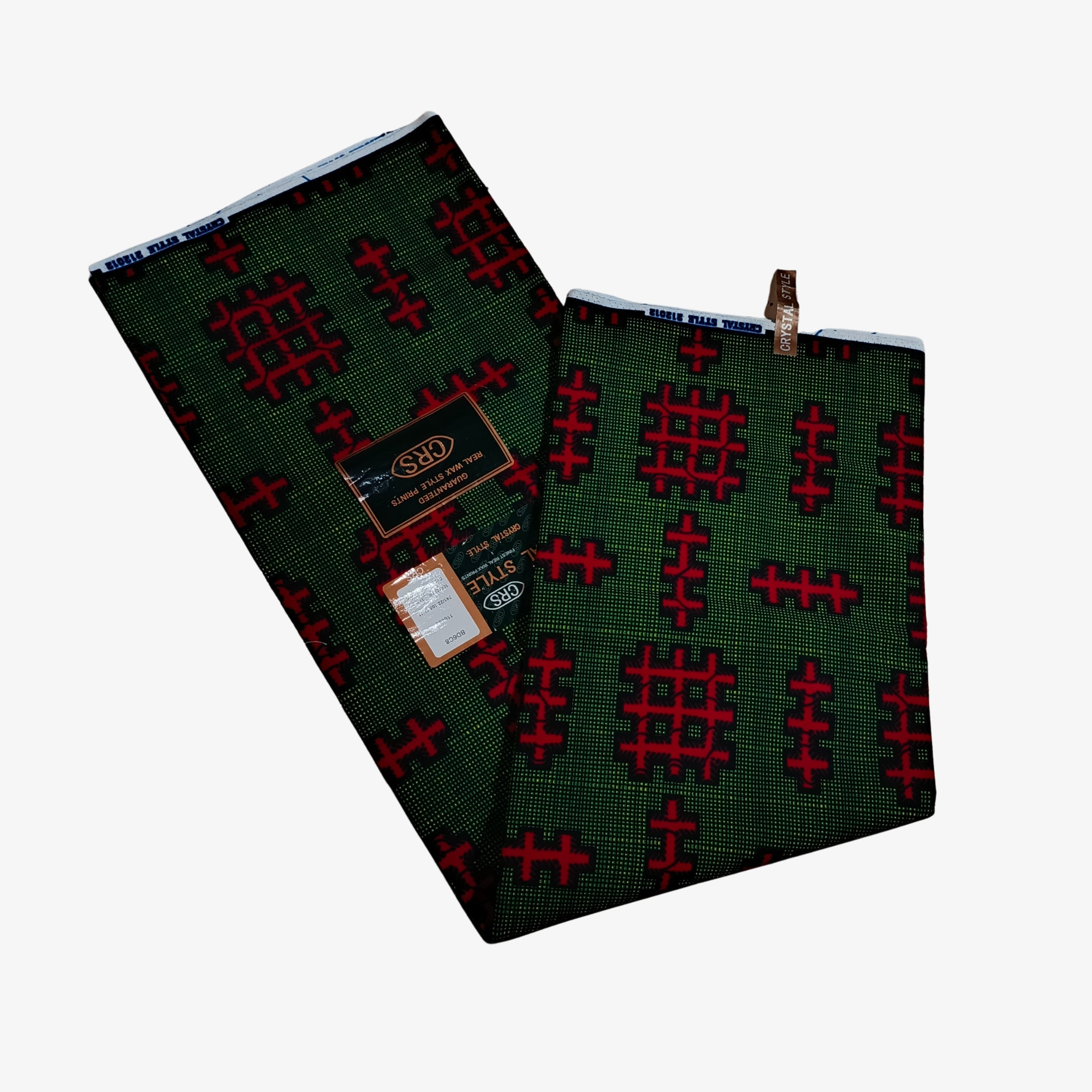 African Wax Print Fabric “Emerald Tribal Matrix” | Coul Fashion