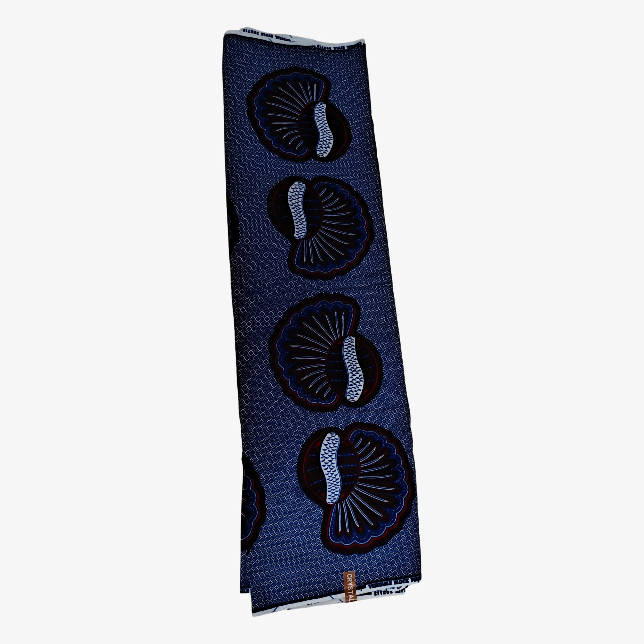 African Wax Print Fabric “Deep Ocean Shell” | Coul Fashion