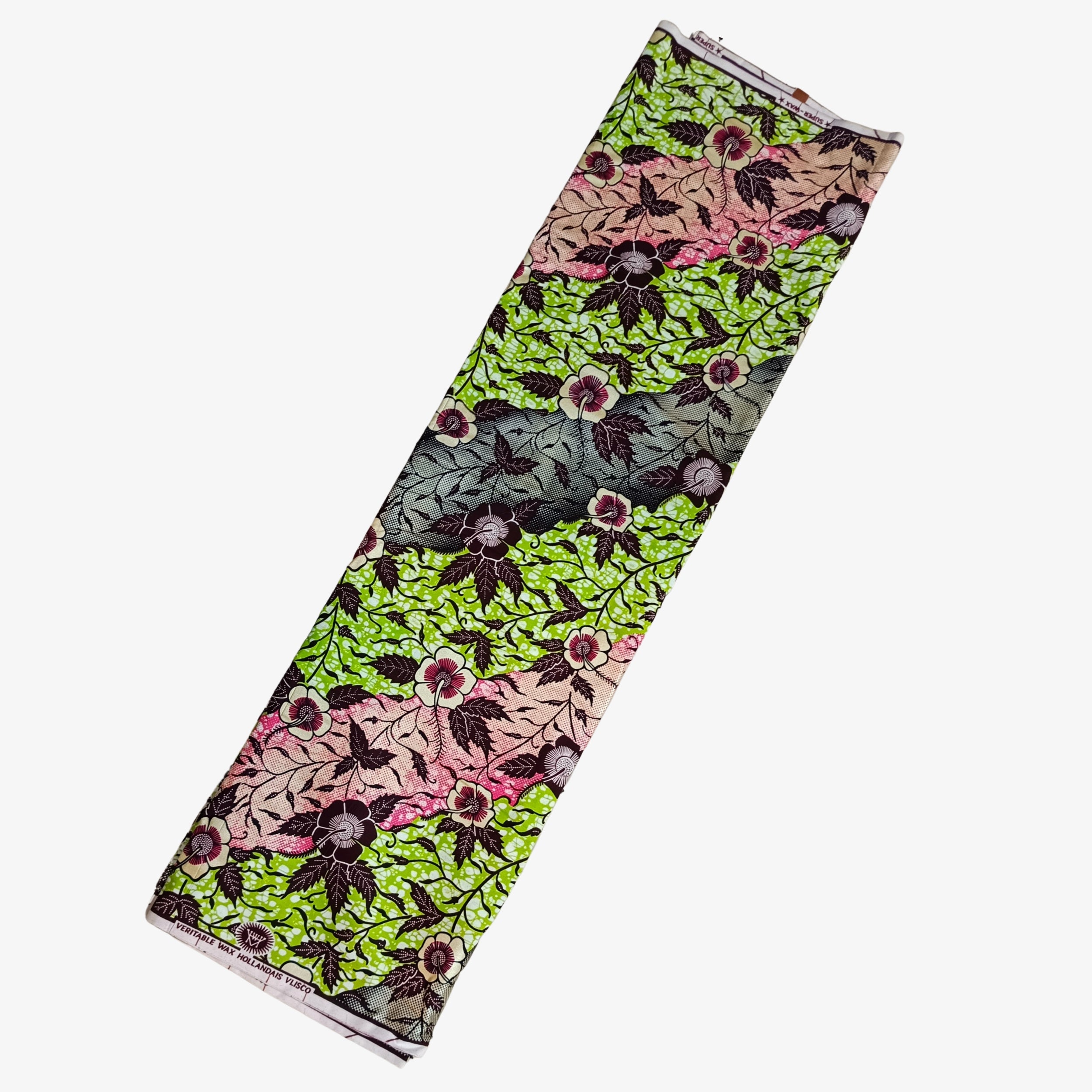 African Wax Print Fabric “Verdant Bloom Harmony” | Coul Fashion