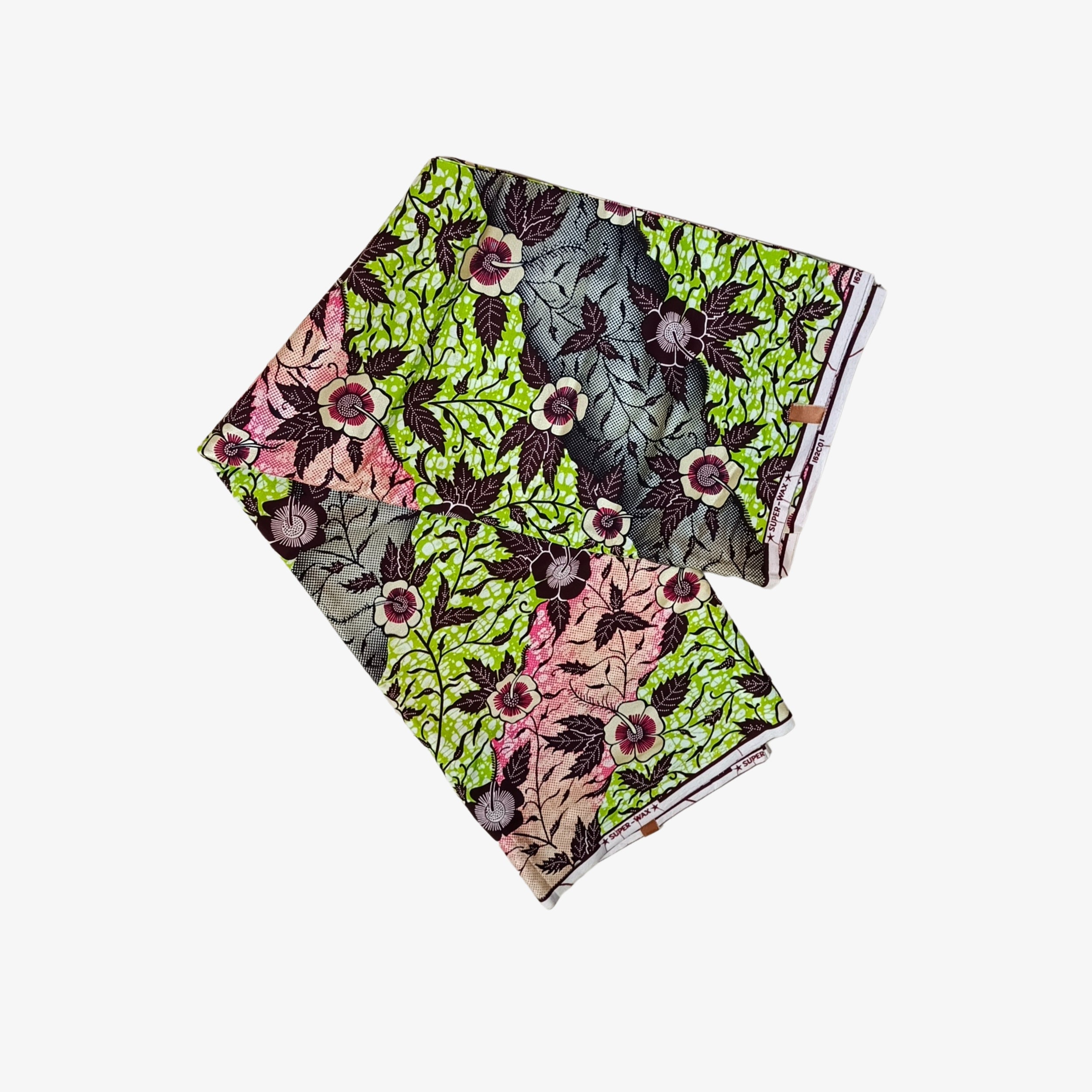 African Wax Print Fabric “Verdant Bloom Harmony” | Coul Fashion