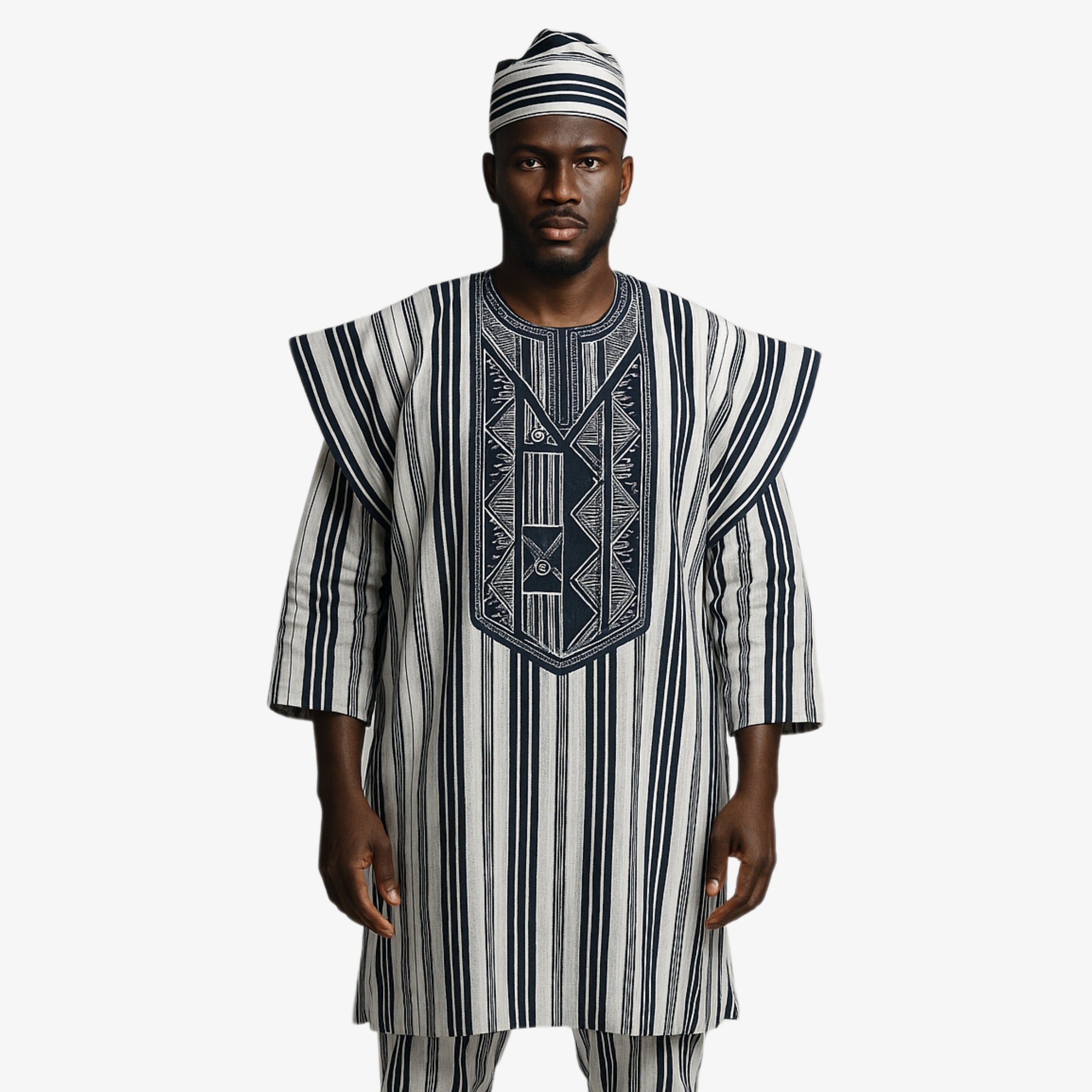 Men’s Classic Faso Dan Fani Agbada Set – Timeless African Royalty | Coul Fashion
