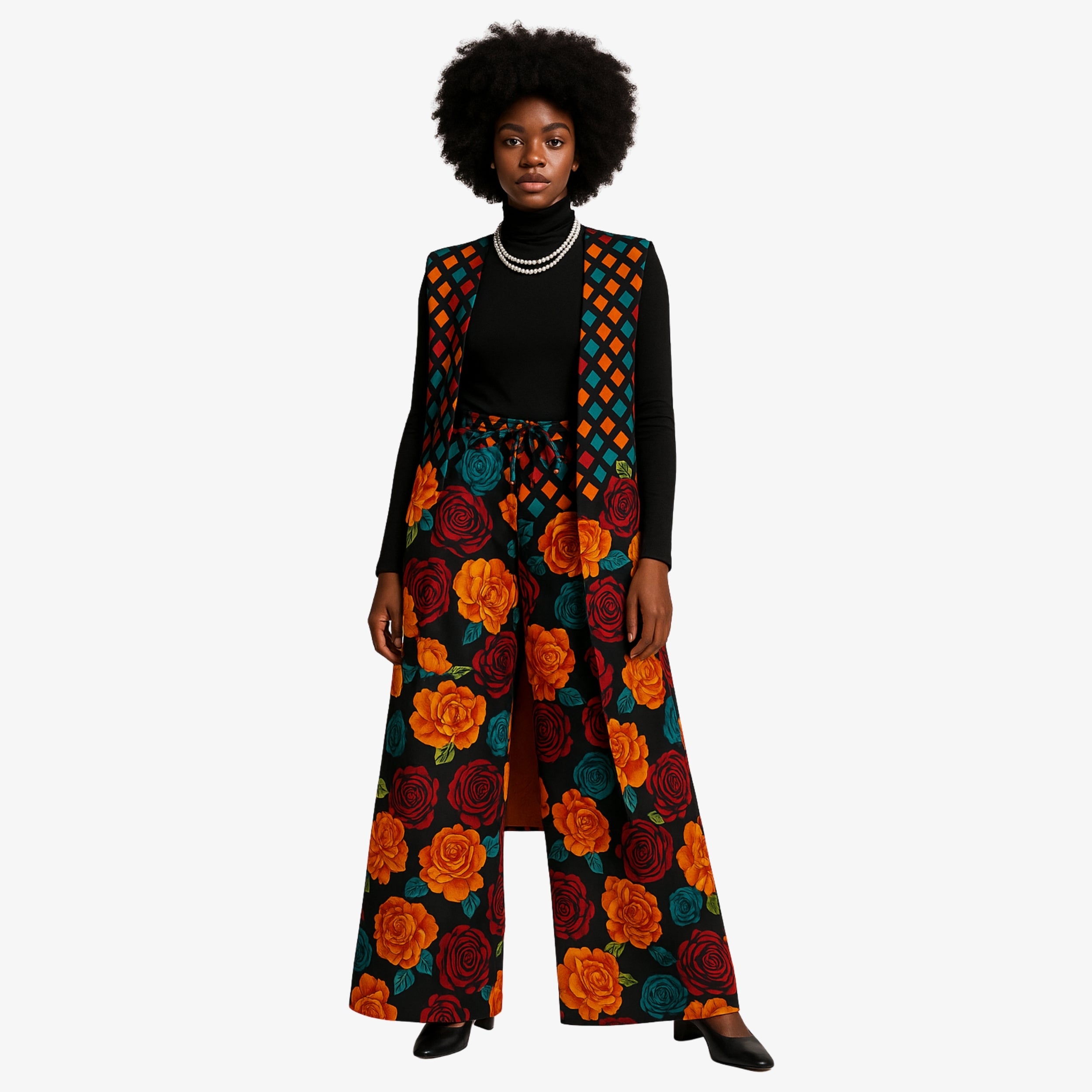 Ankara Wax Kimono Set – Timeless Elegance | Coul Fashion