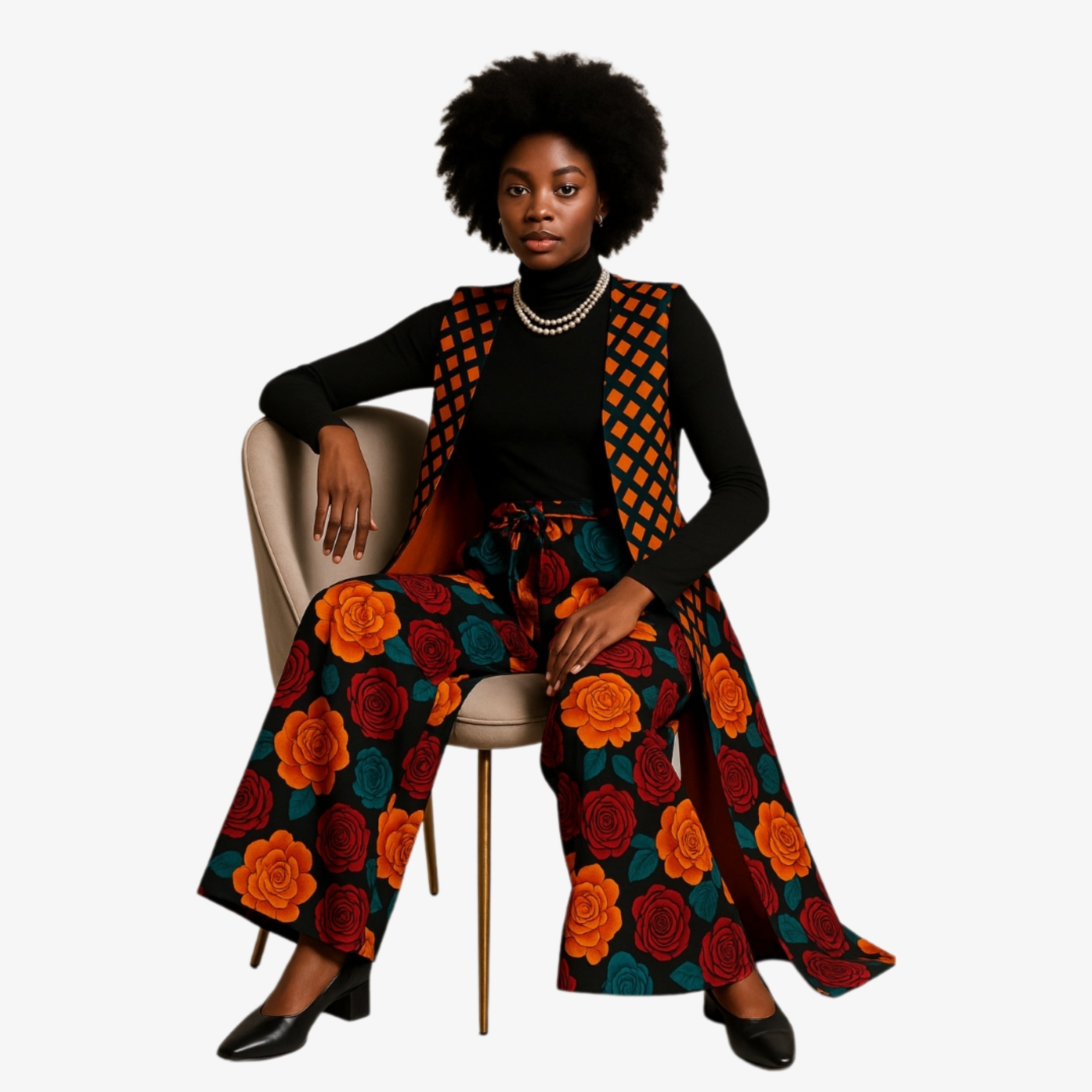 Ankara Wax Kimono Set – Timeless Elegance | Coul Fashion