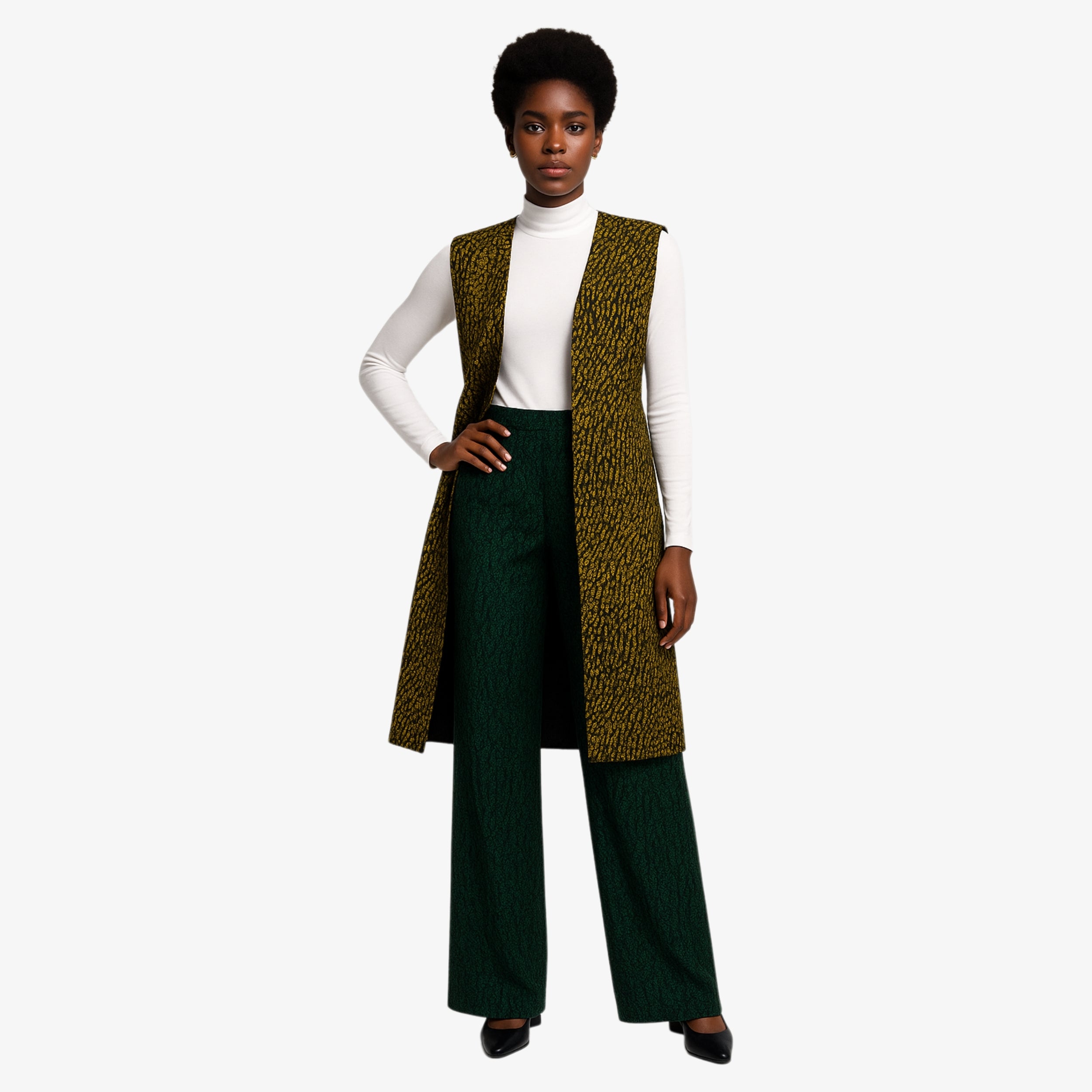 Green & Gold Ankara Kimono Set – Modern Heritage | Coul Fashion