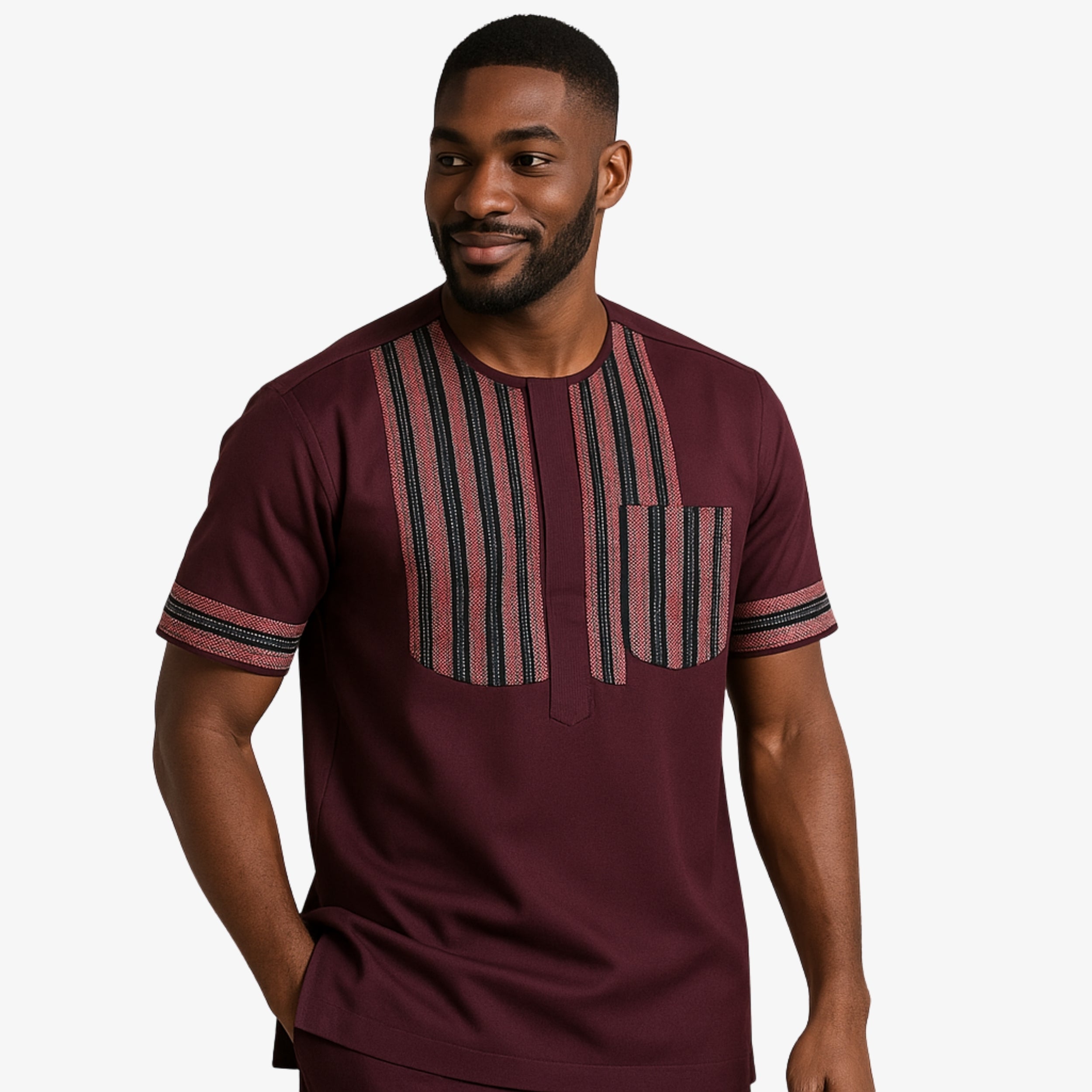 Bordeaux Heritage – Authentic African Shirt | Coul Fashion
