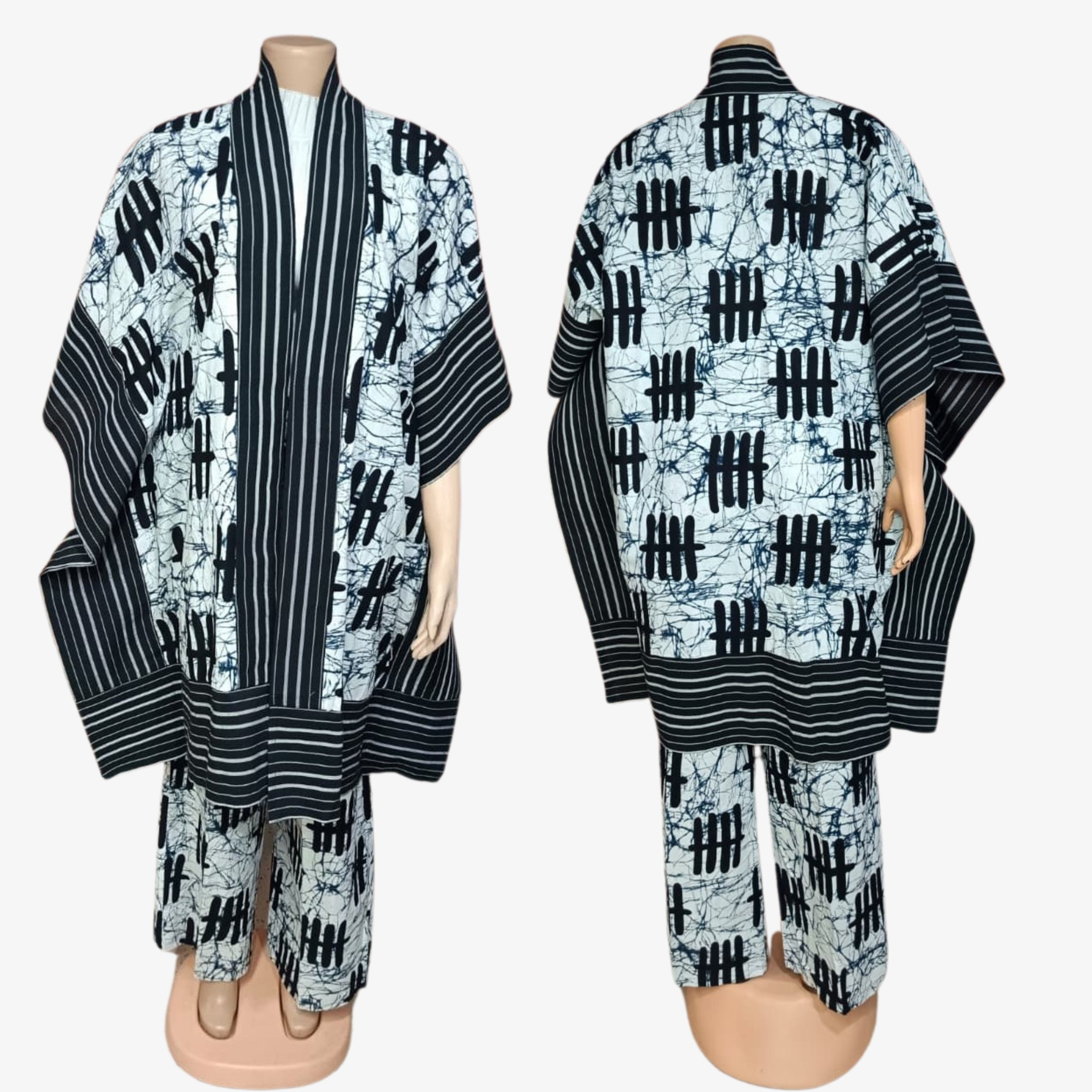 The Monochrome Elegance Kimono – Essence of Elegance | Coul Fashion