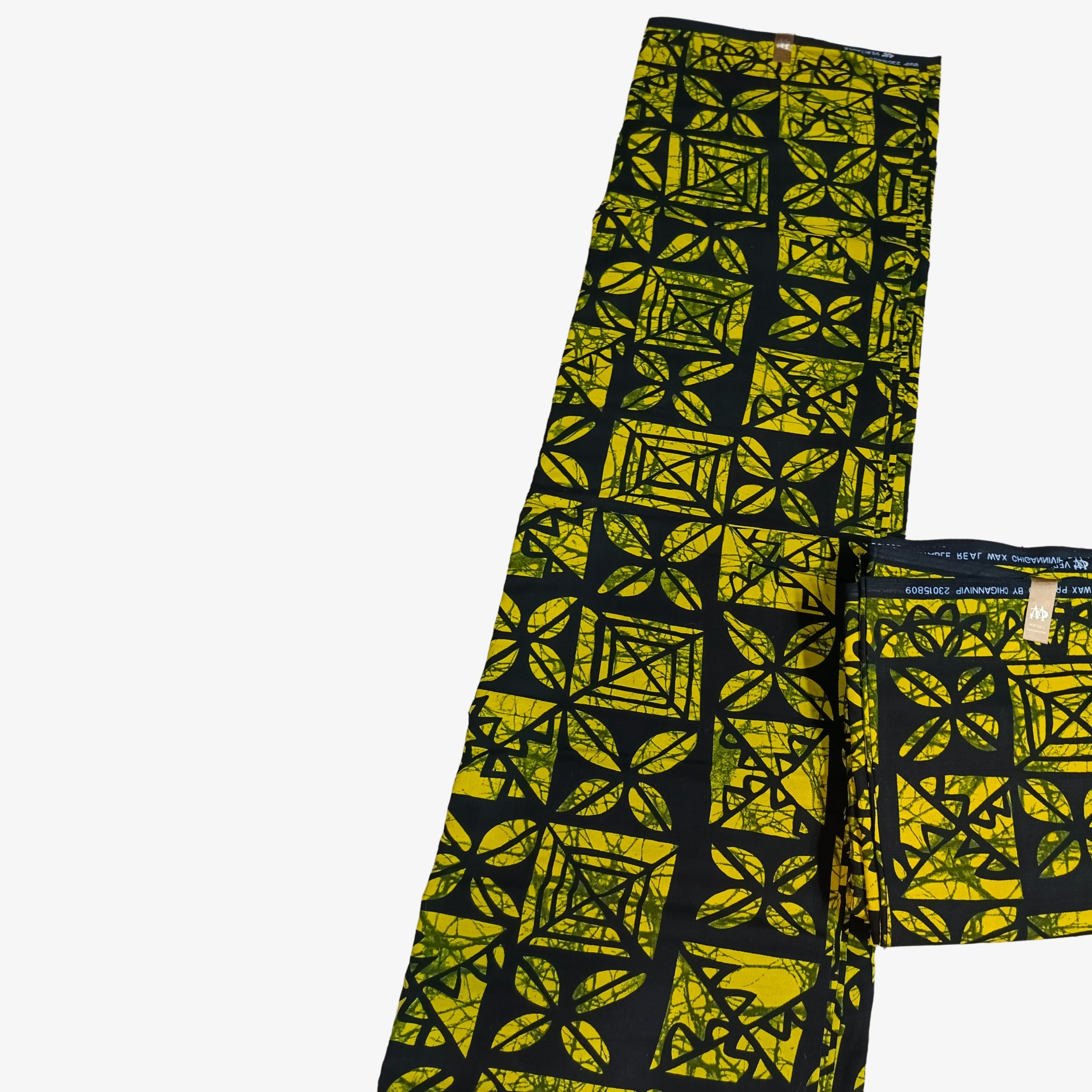 African Wax Print Fabric “Golden Ancestral Geometry” | Coul Fashion