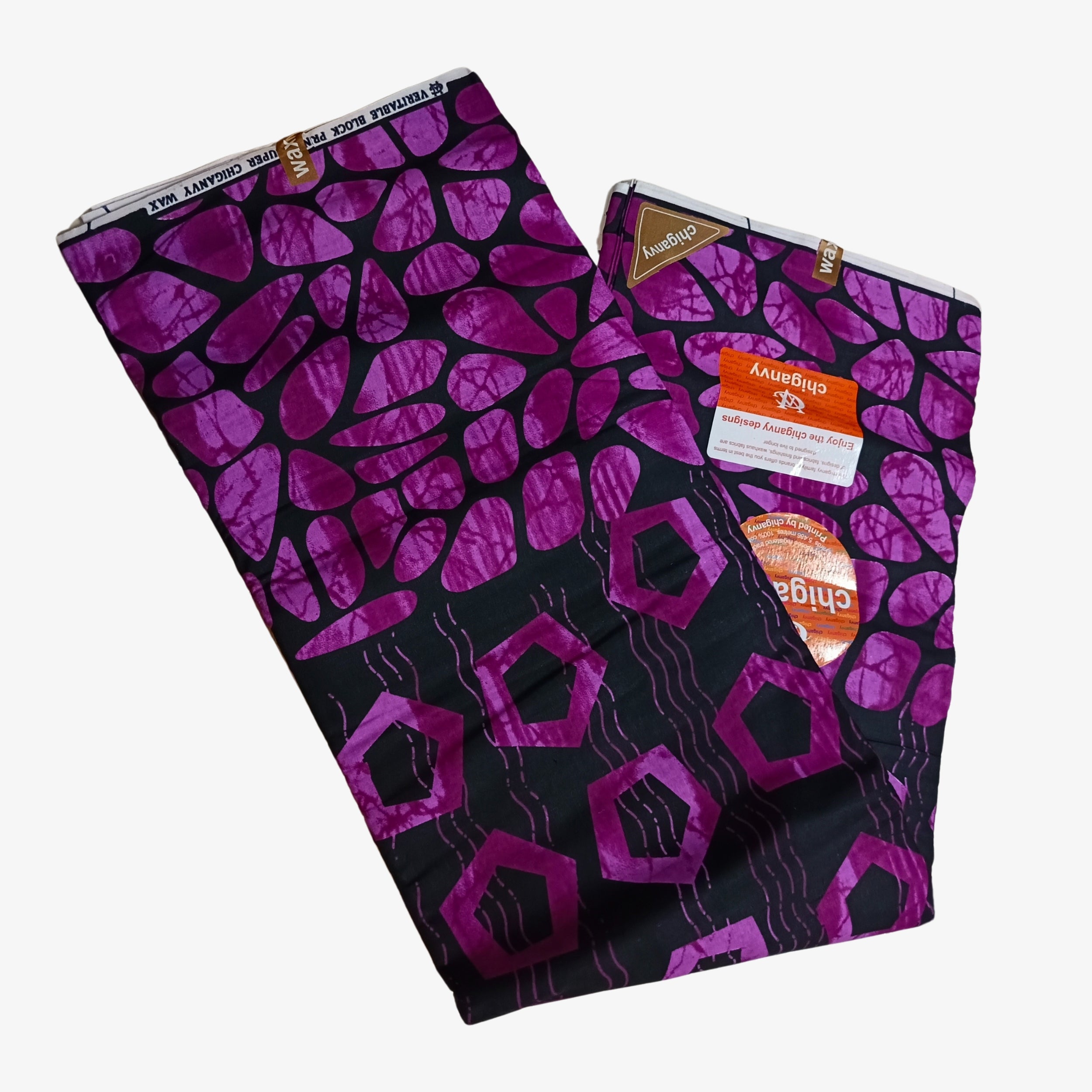 African Wax Print Fabric “Royal Violet Pebble” | Coul Fashion