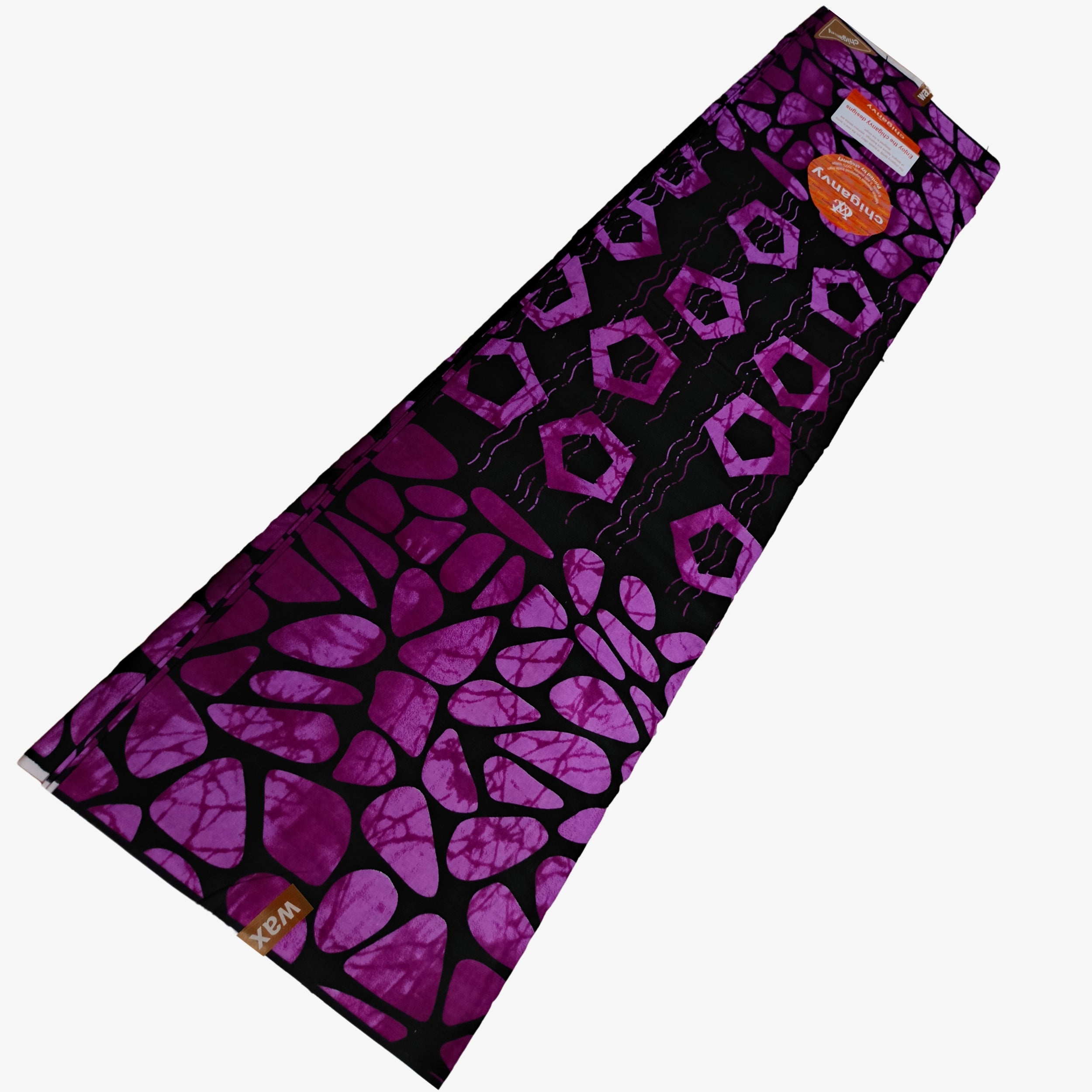 African Wax Print Fabric “Royal Violet Pebble” | Coul Fashion