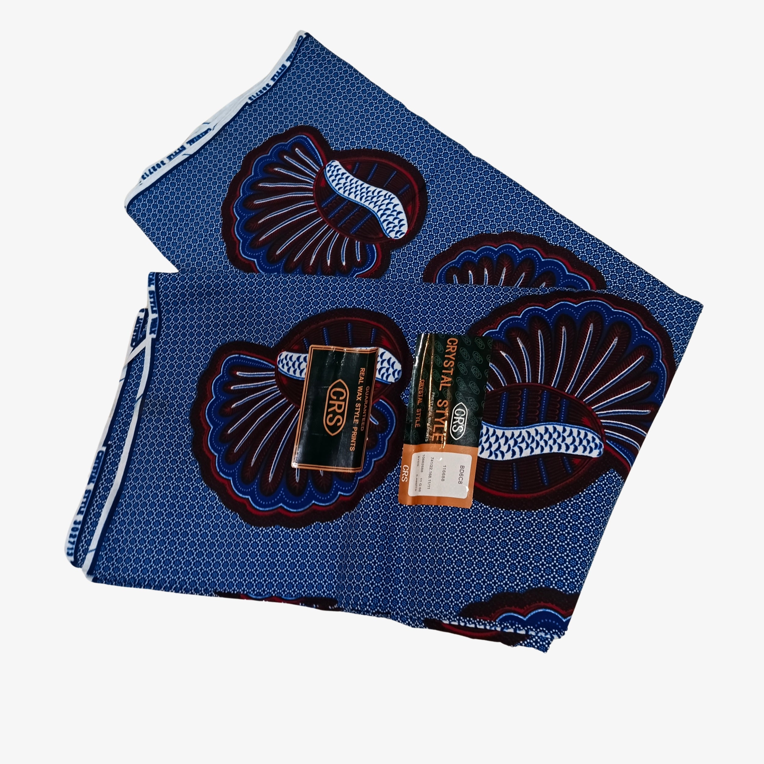 African Wax Print Fabric “Deep Ocean Shell” | Coul Fashion