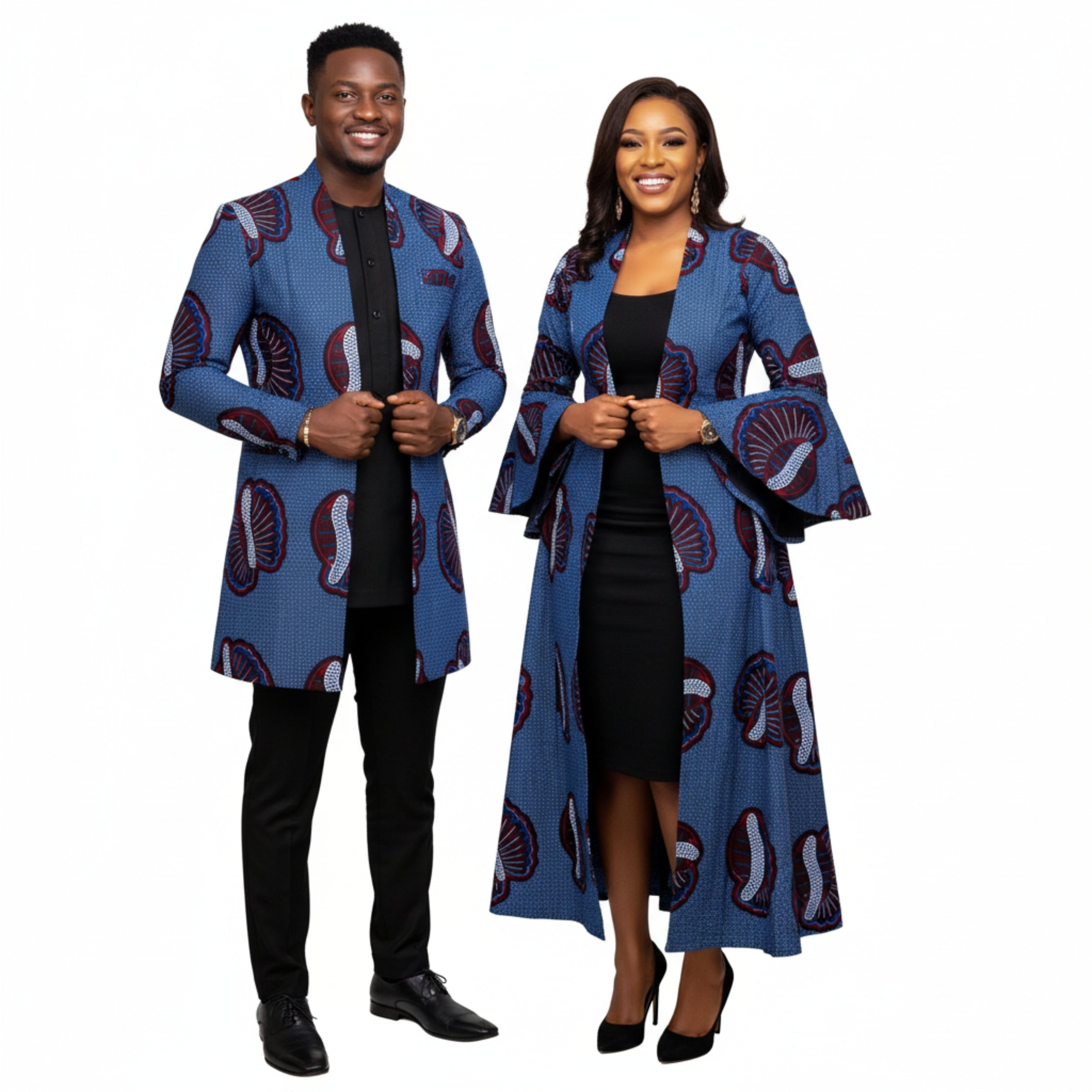 African Wax Print Fabric “Deep Ocean Shell” | Coul Fashion