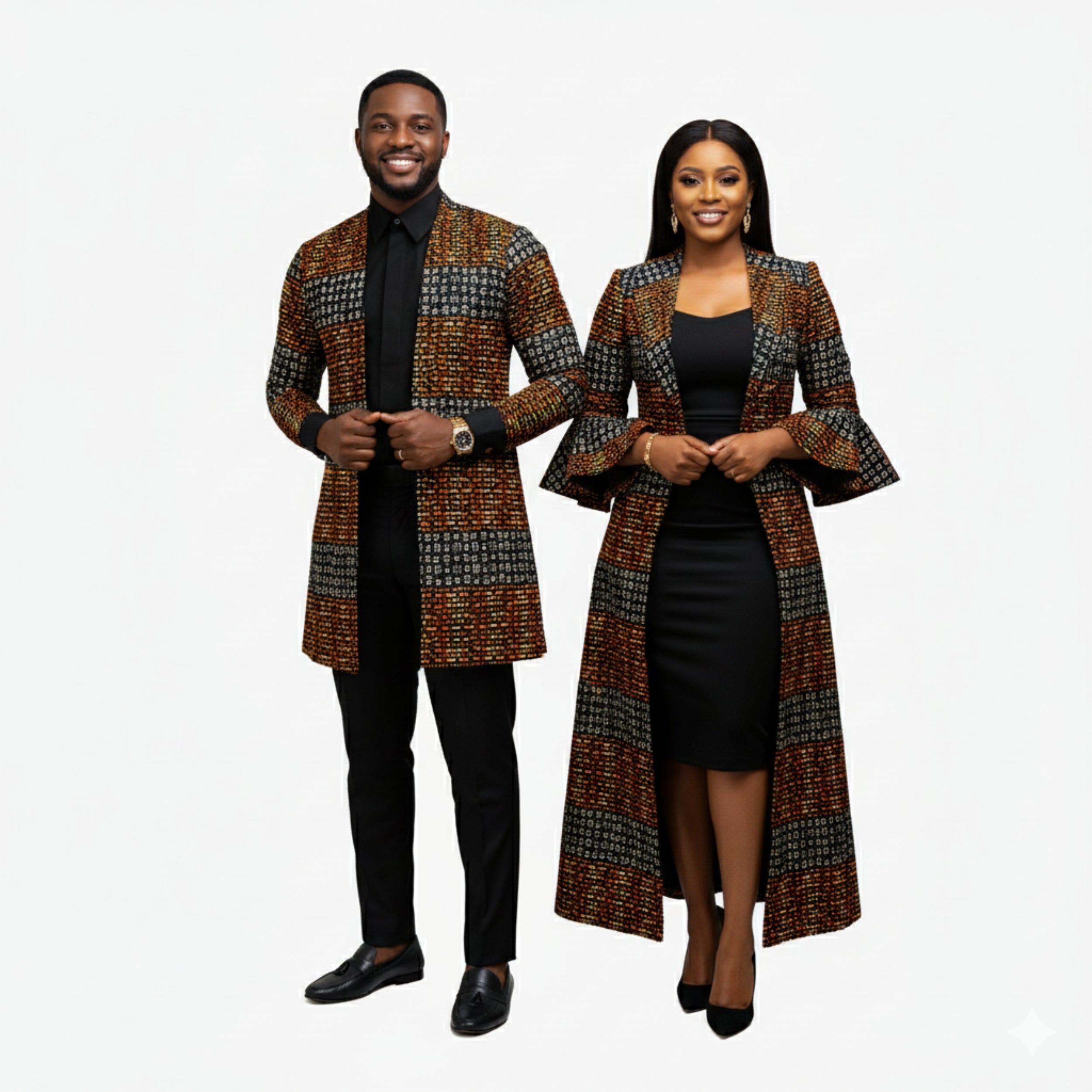 African Wax Print Fabric “Sunset Tribal Matrix” | Coul Fashion