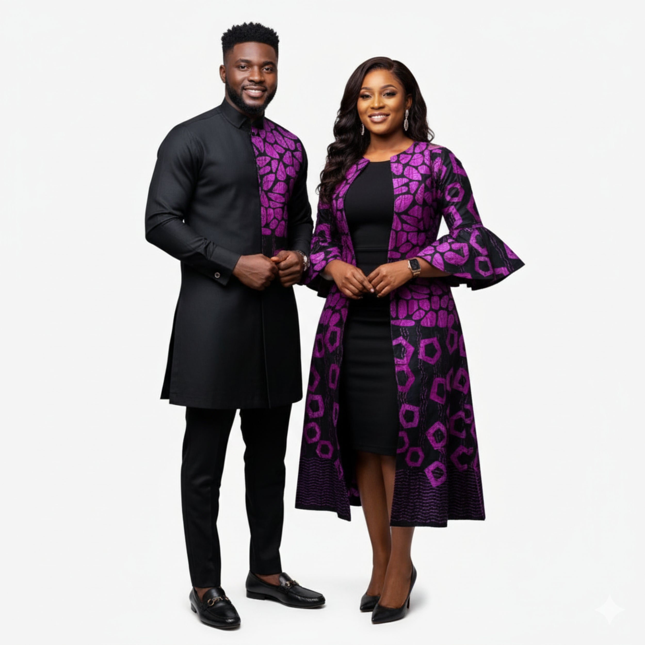 African Wax Print Fabric “Royal Violet Pebble” | Coul Fashion