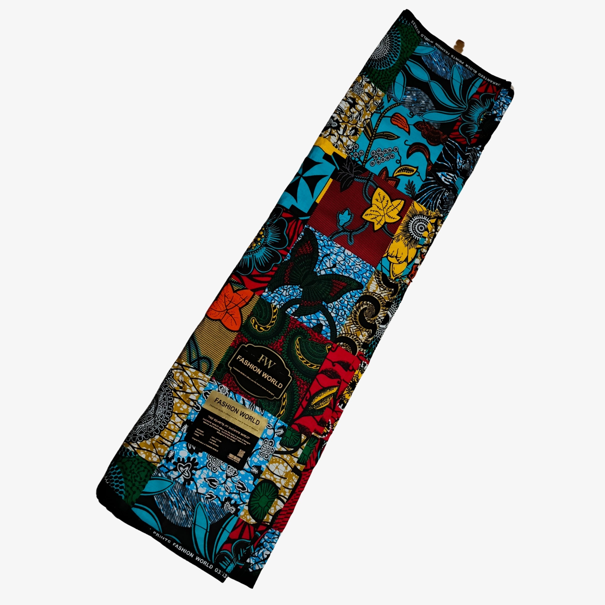 African Wax Print Fabric “Tropical Mosaic Elegance” | Coul Fashion