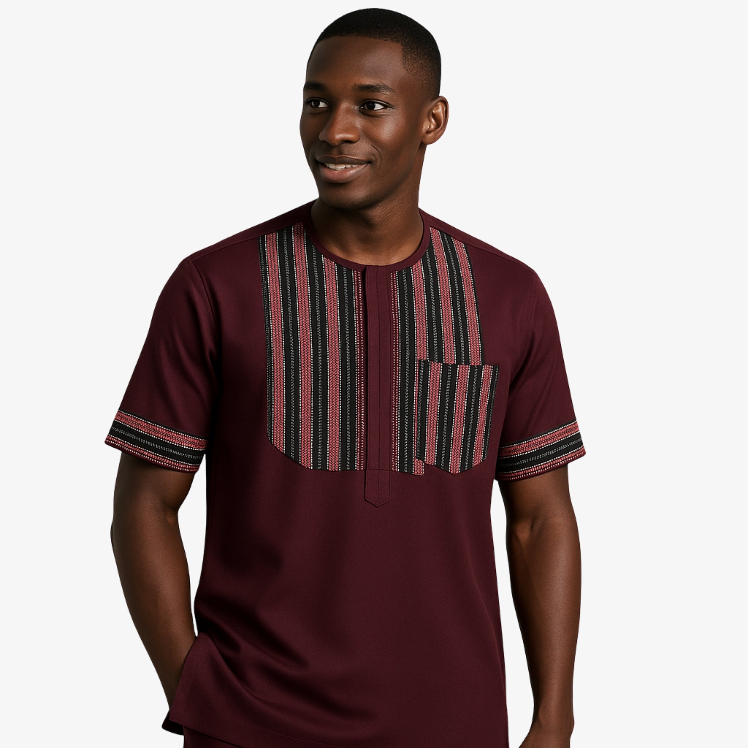 Bordeaux Heritage – Authentic African Shirt | Coul Fashion