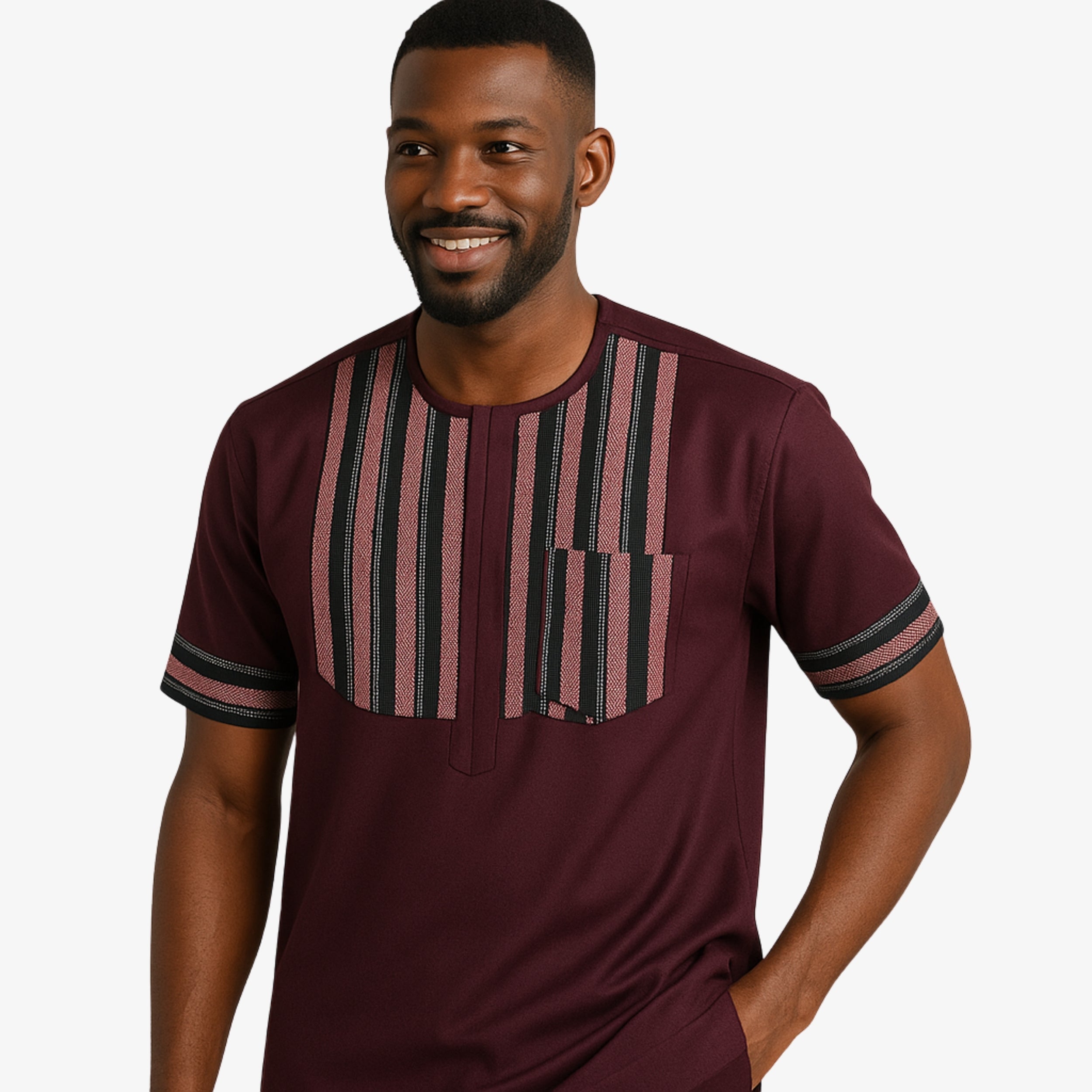 Bordeaux Heritage – Authentic African Shirt | Coul Fashion