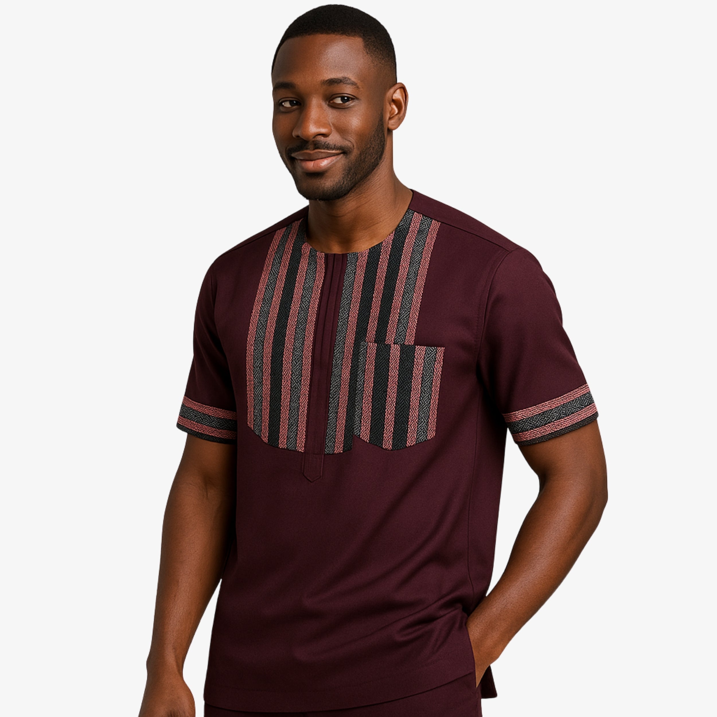 Bordeaux Heritage – Authentic African Shirt | Coul Fashion